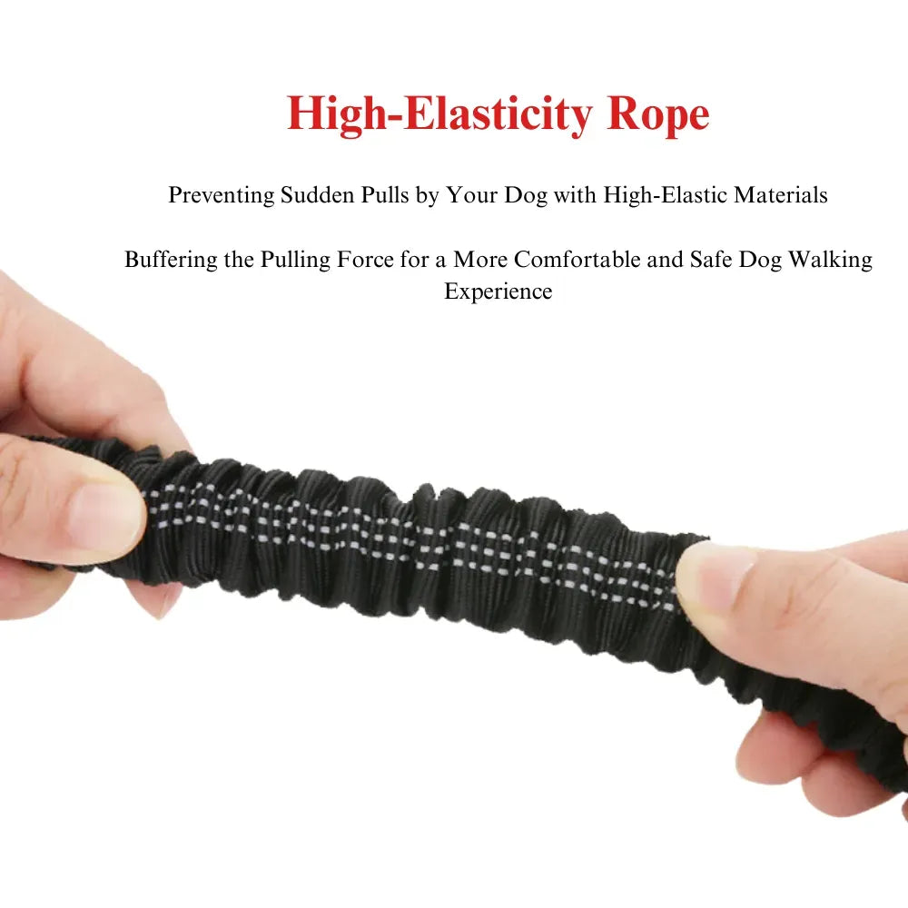 Anti-Pull Elastic Dog Leash with Reflective Design